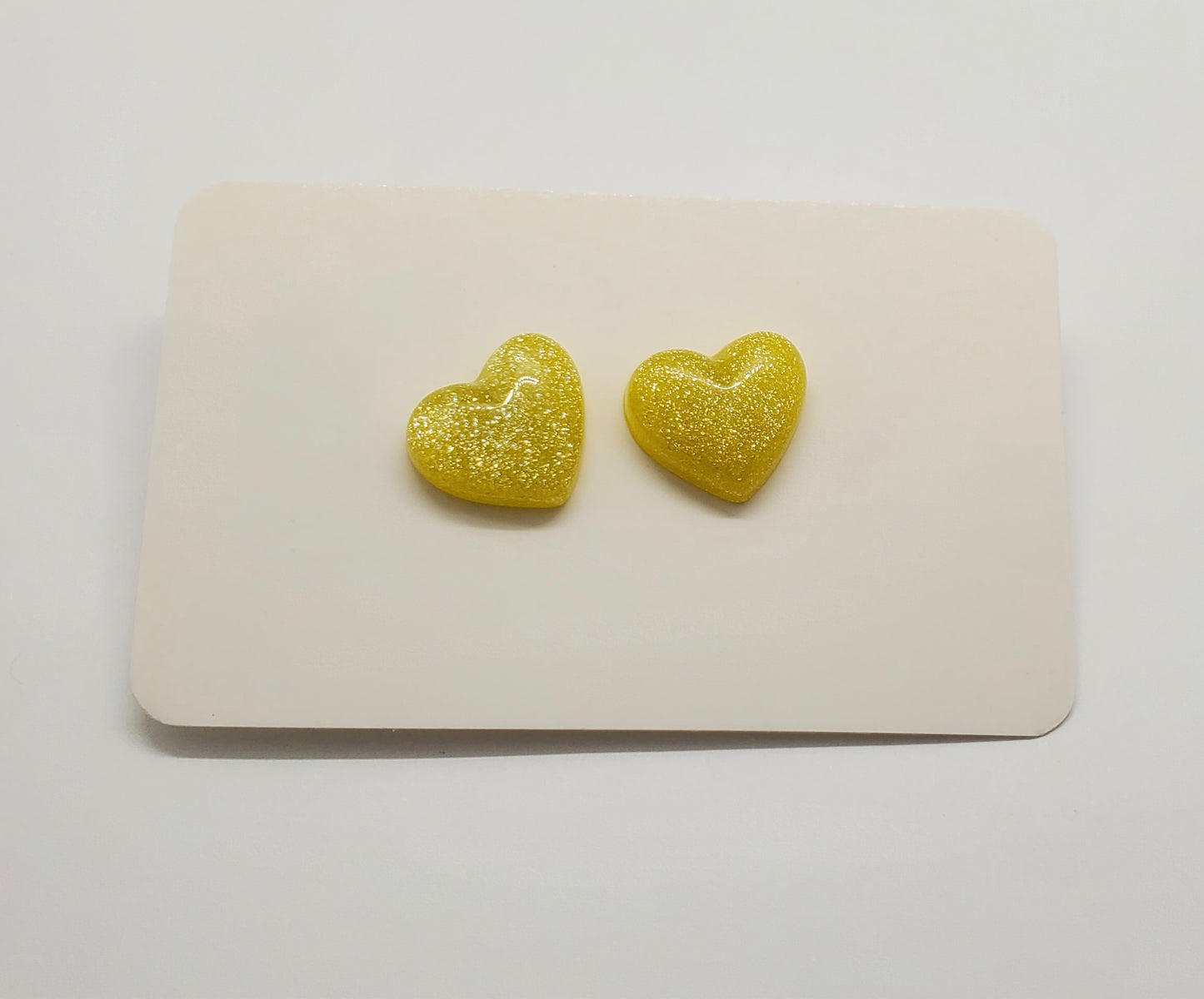 Glittery Heart Stud Earrings