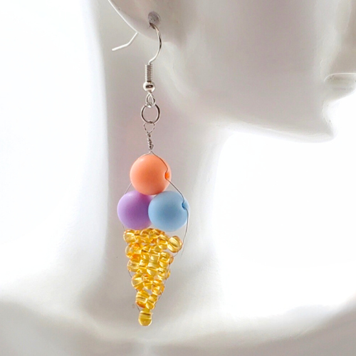 Ice Cream Cone Earrings