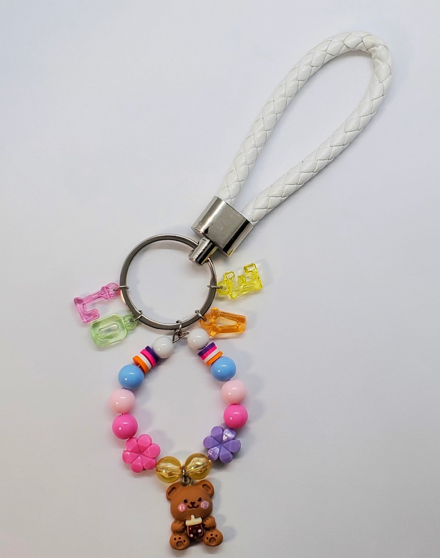 Brown Bear Bubba Tea Keychain