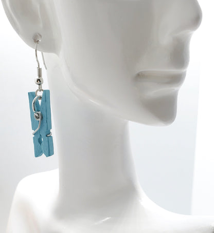 Small Clothespin Earrings