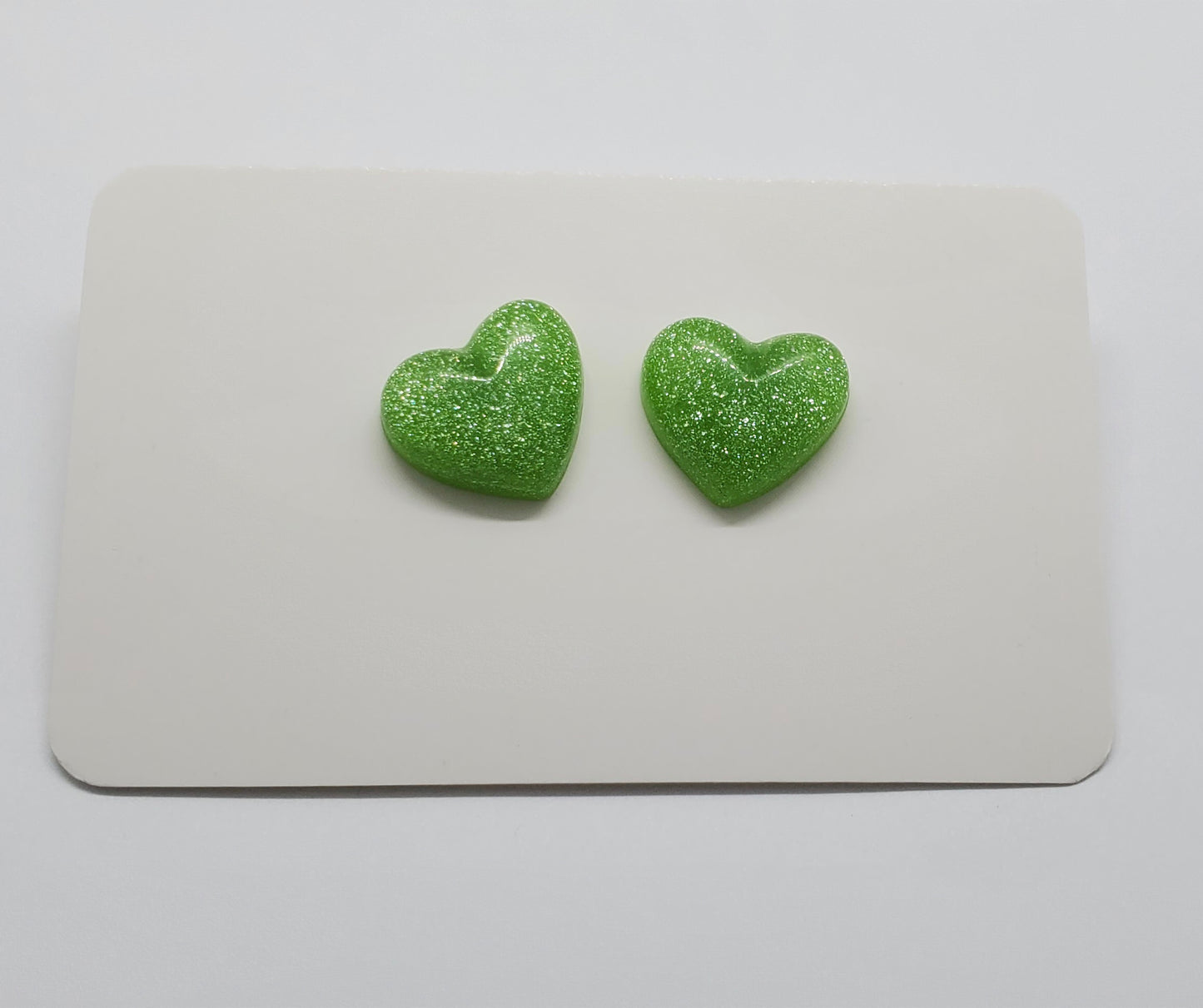 Glittery Heart Stud Earrings