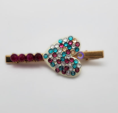 Heartfelt Sparkle Hair Clips