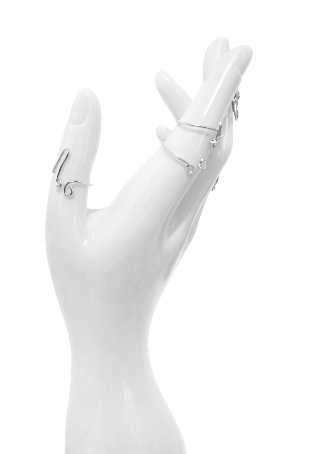 Set of Three Sculpted Twist Rings