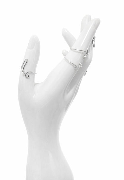 Set of Three Sculpted Twist Rings