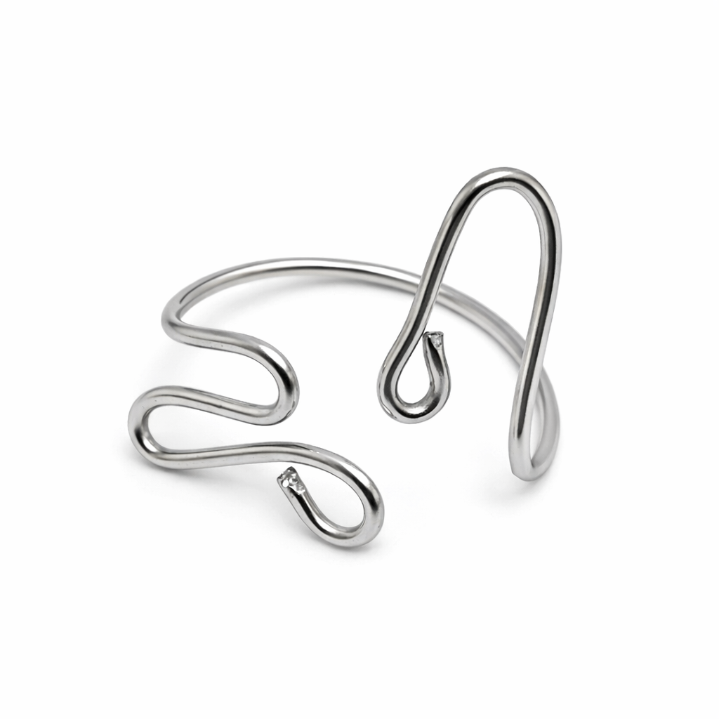 Set of Three Sculpted Twist Rings