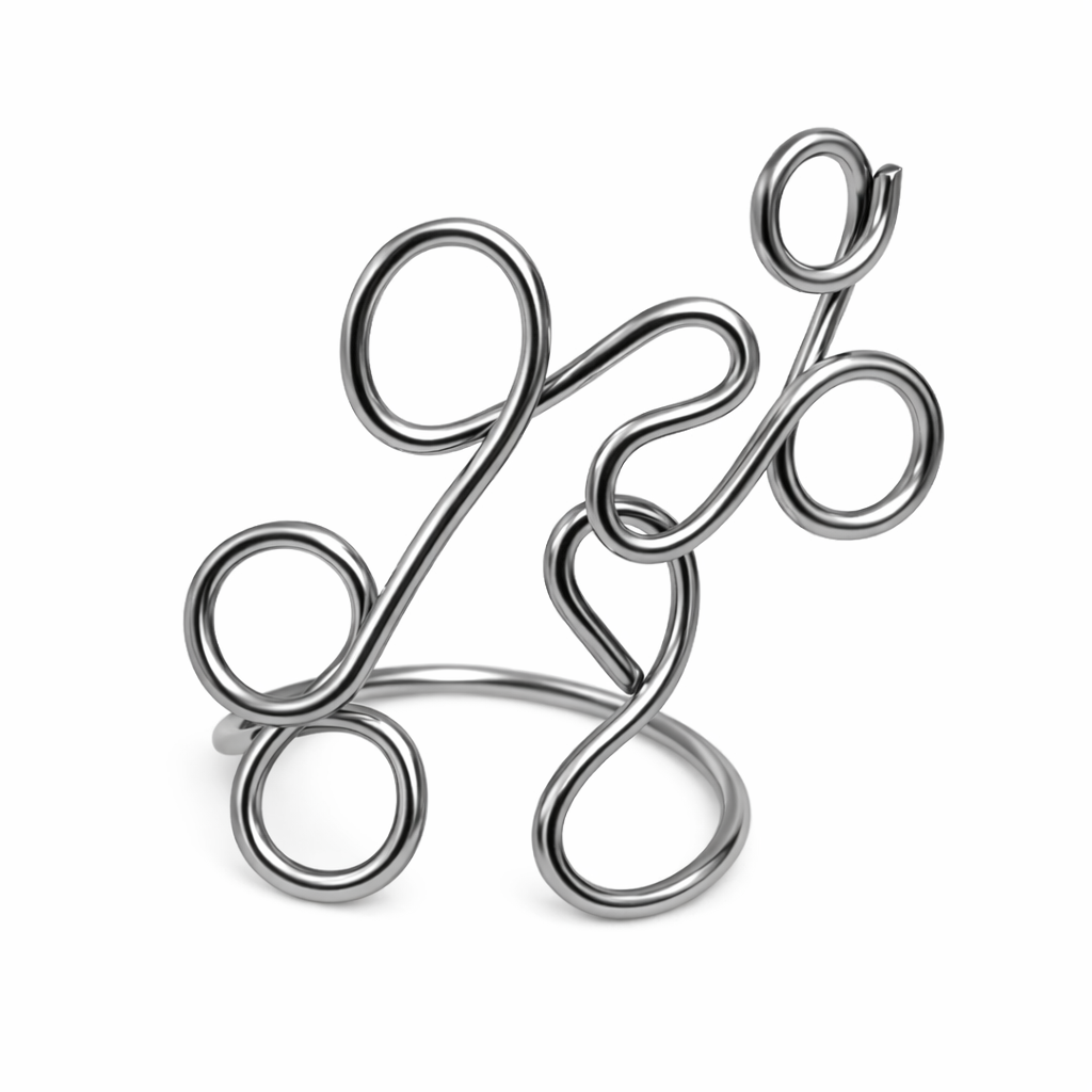 Set of Three Sculpted Twist Rings