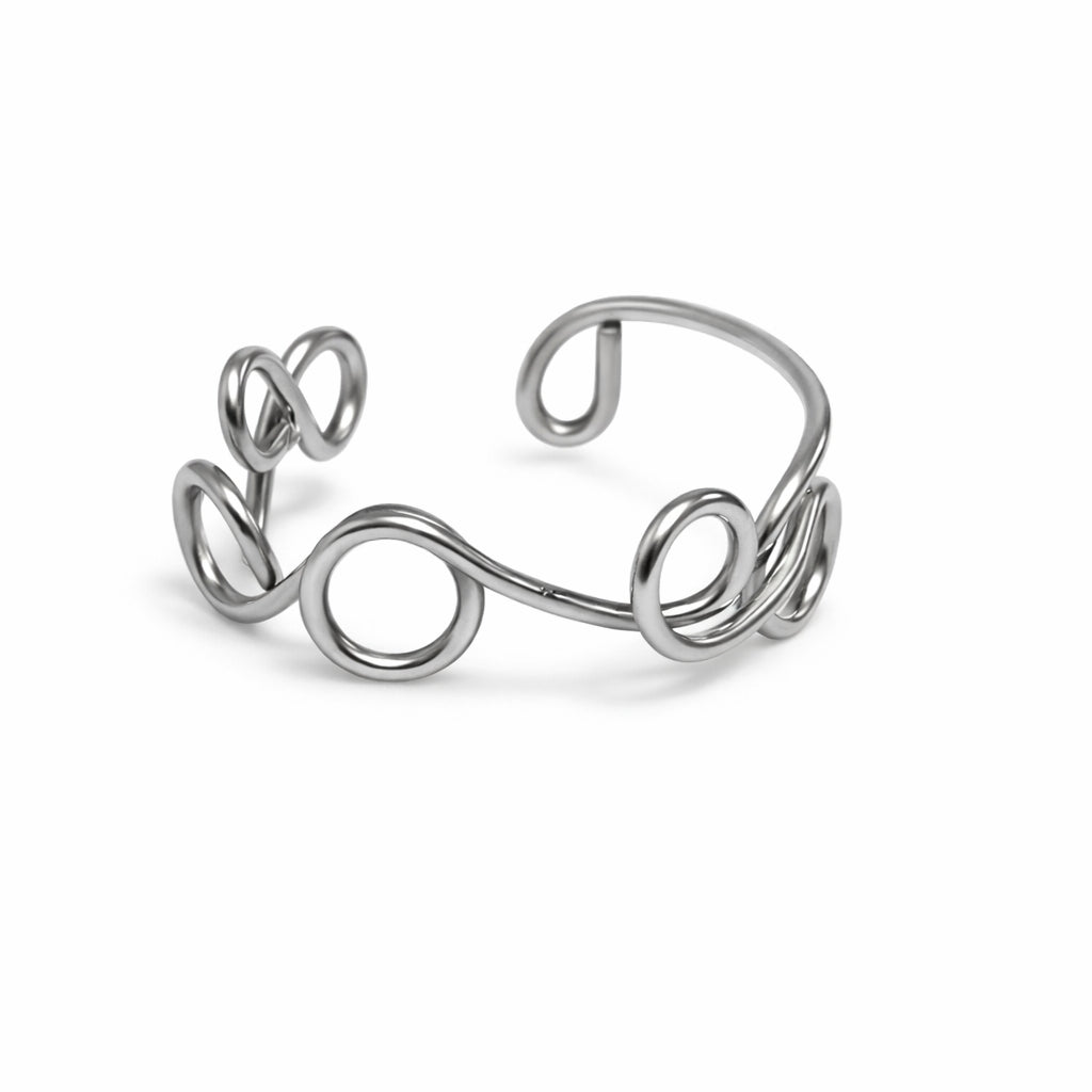 Set of Three Sculpted Twist Rings
